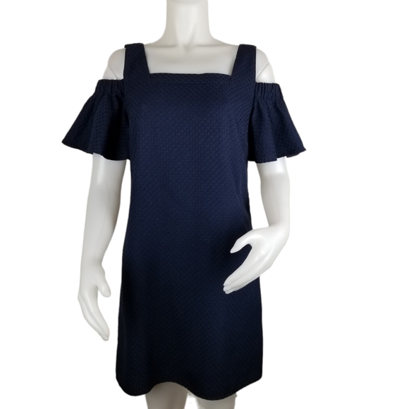 J Crew Basketweave Cold Shoulder Dress - Picture 1 of 8